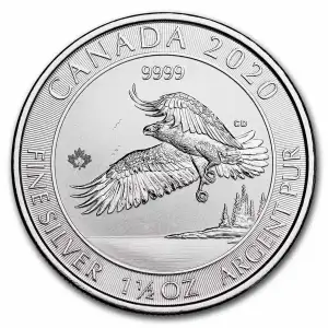 2020 Canada 1.5 oz Silver $8 Bald Eagle Bullion Coin