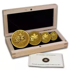 2013 Canada 4-Coin Reverse Proof Gold Maple Leaf Set (1.4 oz)