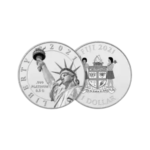 0.5 Gram Smallest Platinum Coin - Statue of Liberty 2021 (Capsule/Card) (3)