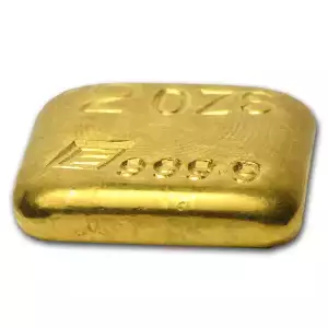 2 oz Engelhard Hand-Poured Gold Square E Bar