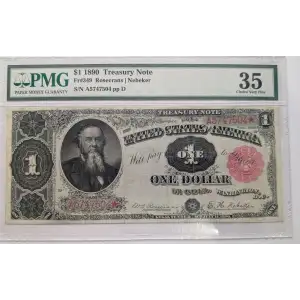 $1 1890 Small Red Treasury or Coin Notes 349
