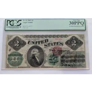 $2 Series 88-171 Face plate number left of portrait Type 2; Red Seal Legal Tender Issues 41