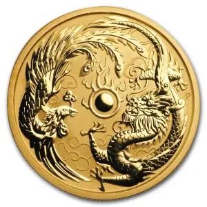 2018 Australia 1oz Gold Dragon and Phoenix Coin (2)