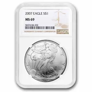 2007 American Silver Eagle NGC MS69