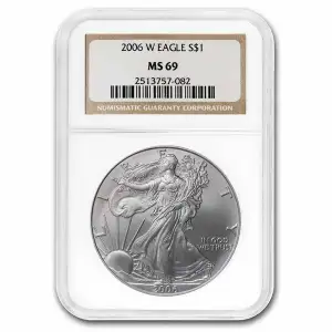 2006 W Burnished American Silver Eagle 1oz NGC MS69