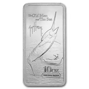 10 oz Silver Bar - Guy Harvey Blue Marlin
