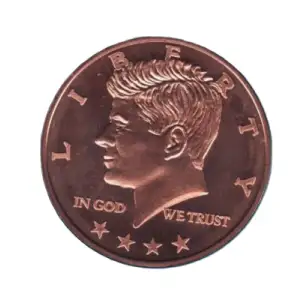 1 oz John F Kennedy Copper Round (2)
