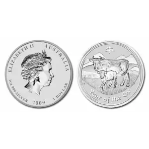 2009 1 oz Australian Perth Mint Silver Lunar: Year of the Ox