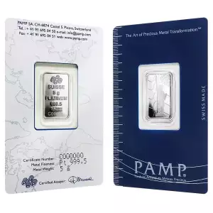 5 Gram Credit Suisse Platinum Liberty Bar