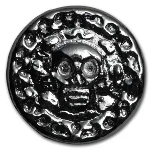 25 Gram Hand Poured Skull Silver Round (2)