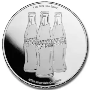 1 oz Coca-Cola Silver Round (Minor Milkspots)