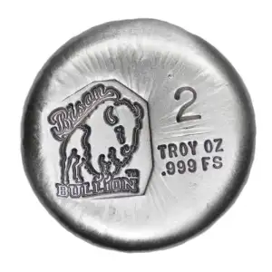 2 oz Bison Bullion Silver Button