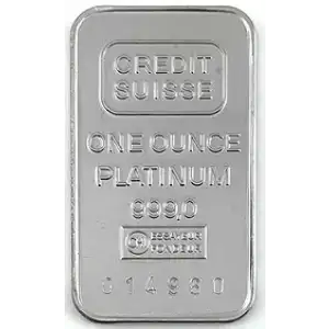 1 oz Credit Suisse Platinum Bar