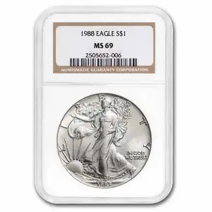 1988 American Silver Eagle NGC MS69