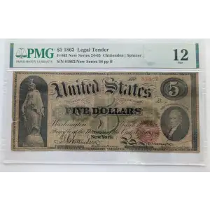 $5 New Series 24-65 at bottom right Type 2 Legal Tender Issues 63