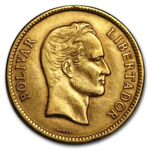 1930 Venezuela Gold 10 Bolivares Simon Bolivar  (2)