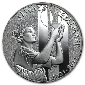 2011-W Silver 9/11 National Medal Proof (w/Box & COA) (3)