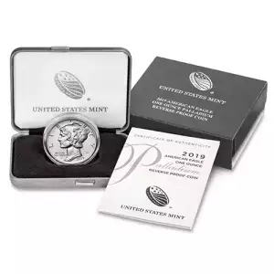 2019-W 1 oz Reverse Proof American Palladium Eagle (w/Box & COA)