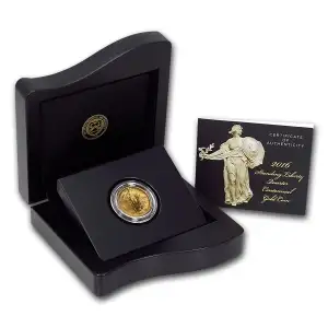 2016-W 100th Anniversary Gold Standing Liberty Quarter Commemorative Coin (Box and COA)