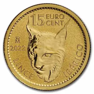 2022 Spain 1/10 oz Gold Reverse Proof Iberian Lynx