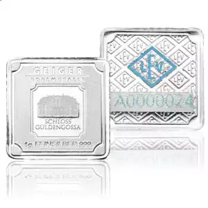 1 Gram Geiger Square Silver Bar