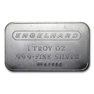 1oz Engelhard Silver Bar (Elongated Logo Frosted Back)