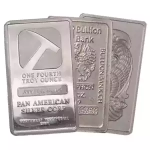 1/4 oz Silver Bar (Varied Condition, Any Mint)