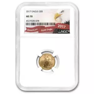 2017 $5 American Gold Eagle NGC MS70 (2017 Eagle Label)