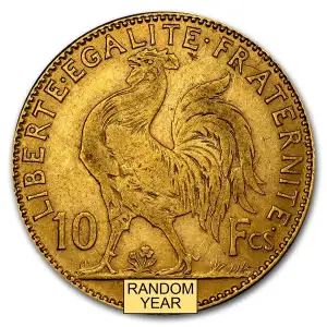 1899-1914 France Gold 10 Francs Rooster Avg Circ (2)
