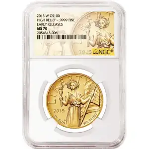 2015-W American Gold Liberty NGC MS70 High Relief Early Releases (Coin Logo) (2)