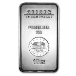 10oz Geiger Silver Bar