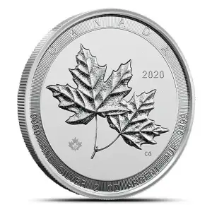 2020 2 oz Canadian Silver Twin Maples Coin