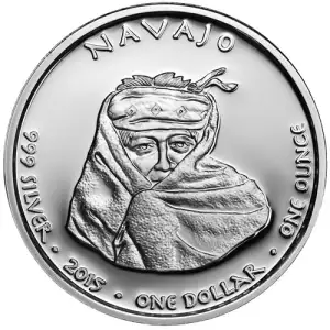 2015 1 oz New Mexico Navajo Cougar Silver Coin