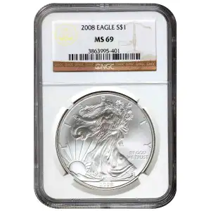 2008 American Silver Eagle NGC MS69 (2)