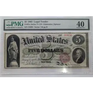 $5 Series 71-119 at lower left Type 2 Legal Tender Issues 61c