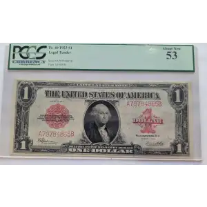$1 1923 Small Red, scalloped Legal Tender Issues 40