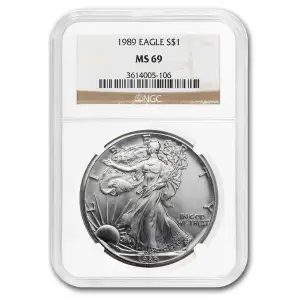 1989 American Silver Eagle NGC MS69
