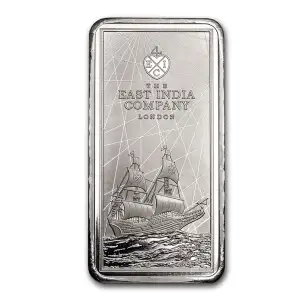 2021 St. Helena 250 gram Silver East India Co Ship Coin Bar