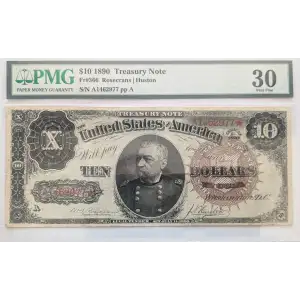 $10 1890 Large Brown Treasury or Coin Notes 366