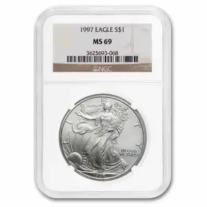 1997 American Silver Eagle NGC MS69