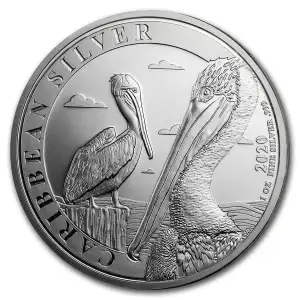 2020 Barbados 1 oz Silver Caribbean Pelican