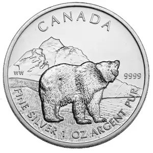 2011 $5 Canada: The Grizzly Bear - Pure Silver Coin