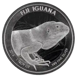 2015 1oz Fiji Iguana Silver Coin