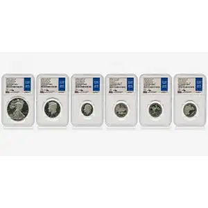 2018-S United States Silver Proof Set NGC PF70 UC FDOI Mercanti Signed (CoA) (10)