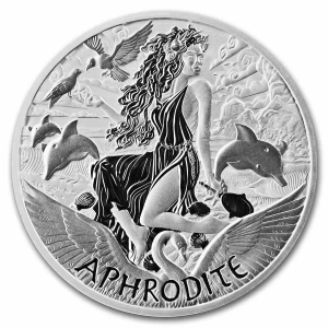 2022 Gods of Olympus Aphrodite 1 oz Silver Tuvalu Coin