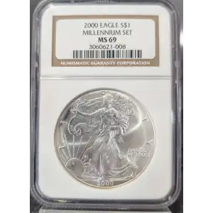 2000 American Silver Eagle 1oz NGC MS 69 Millenium Set