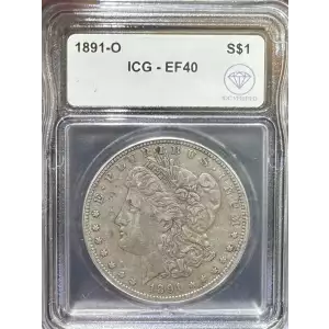 1891-O Morgan Dollar ICG EF40 IDC Verified