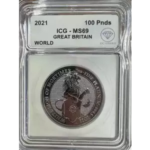 Platinum Great Britain Queen's Beast Lion of Mortimer