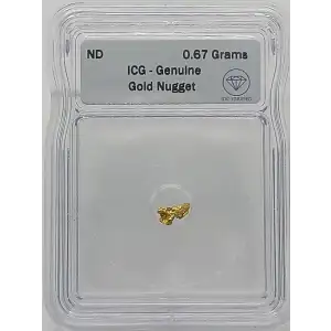 Gold Nugget 0.67 Grams 21K