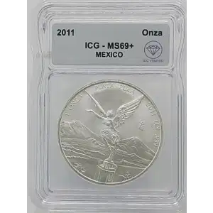 2011 Mexican 1 oz Silver Libertad Coin ICG MS69+ IDC Verified